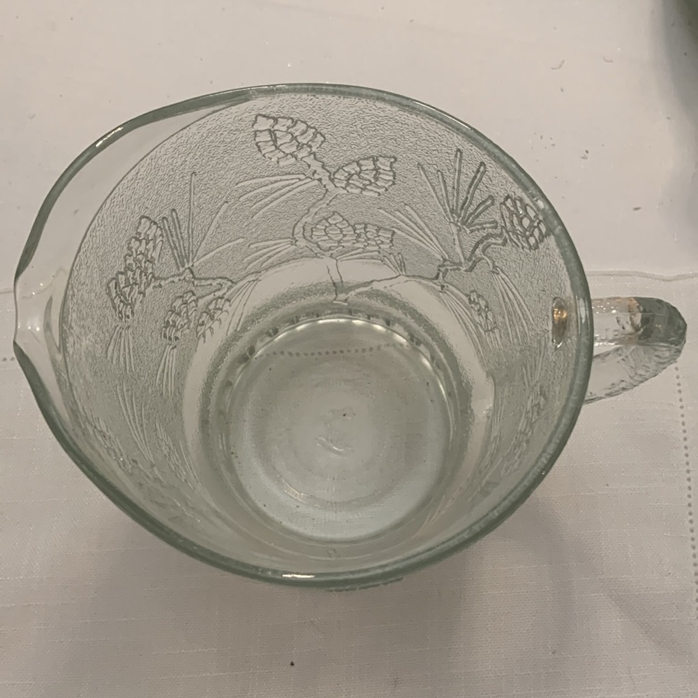Vintage Tiara Glass Pitcher Ponderosa Pine - Picture 2 of 8